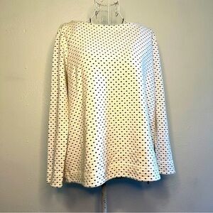 Westbound Petites reversible long-sleeved wht/blk shirt. Sz PXL. Preowned. EUC.